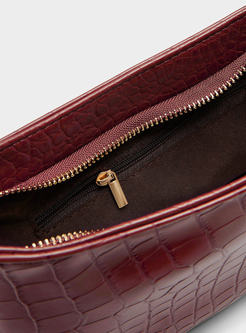 Solid croc baguette bag product image 3