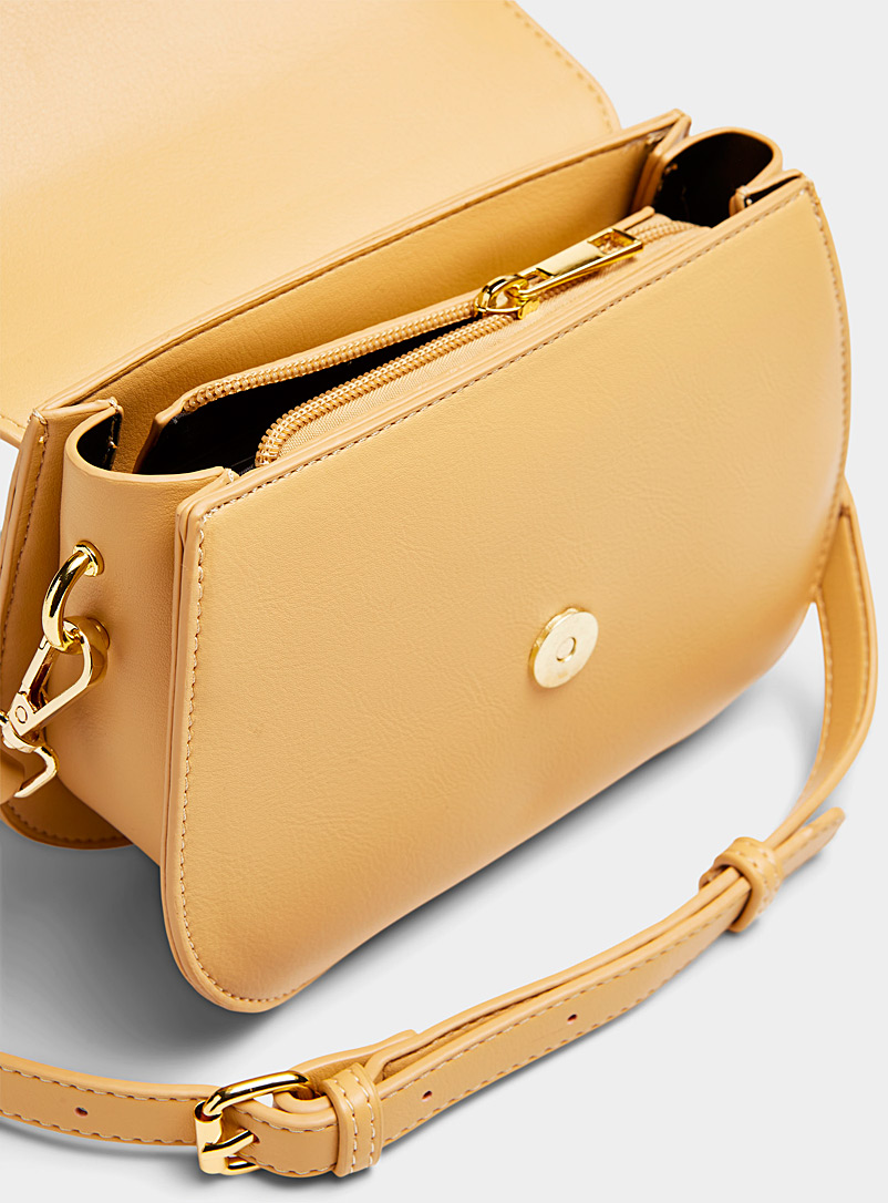Simons Baby Blue Golden-clasp foldover flap satchel for women