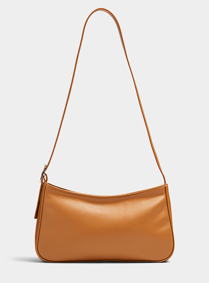 Simons: Le sac baguette minimaliste Tan beige fauve pour femme