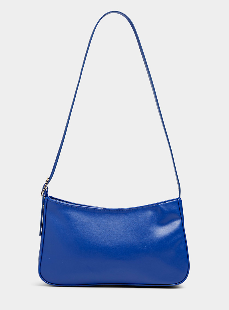 Simons: Le sac baguette minimaliste Bleu royal-saphir pour femme