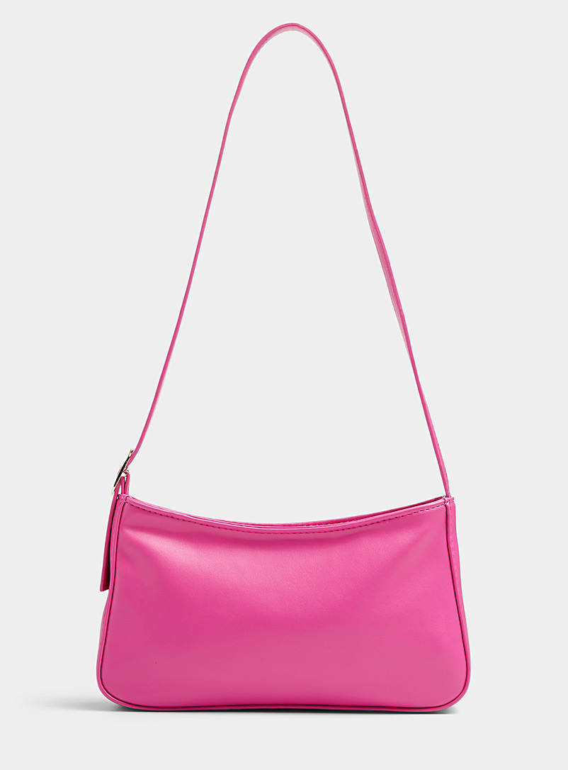 Simons Pink Minimalist baguette bag for women