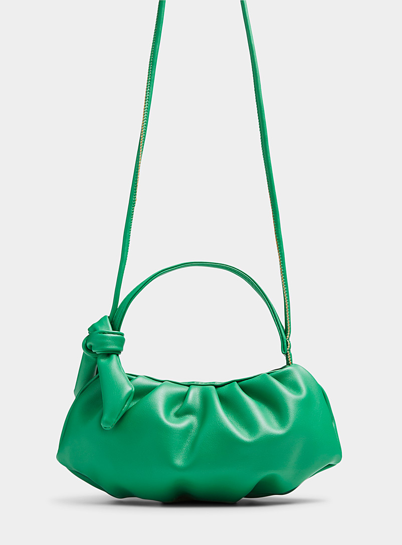 Simons Green Knot detail draped mini bag for women
