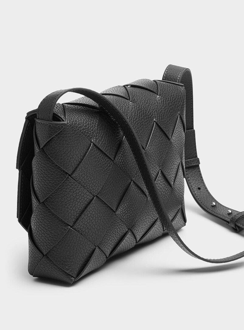 Woven flap shoulder bag product image 2