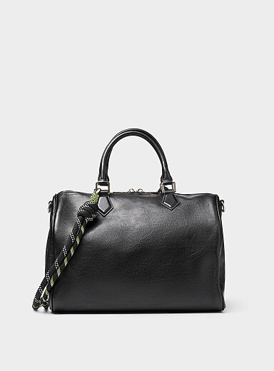 Le sac bowling cuir v&eacute;ritable