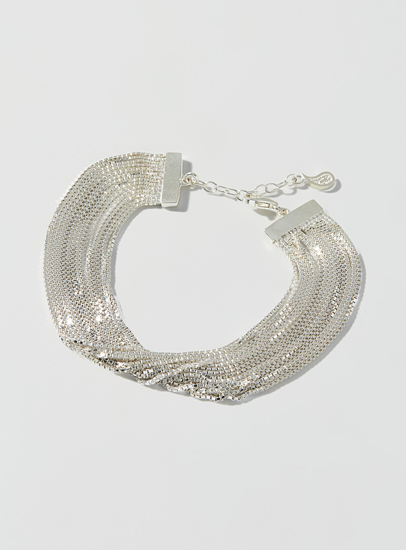 Maggoosh Silver Silver multi-chain bracelet for women