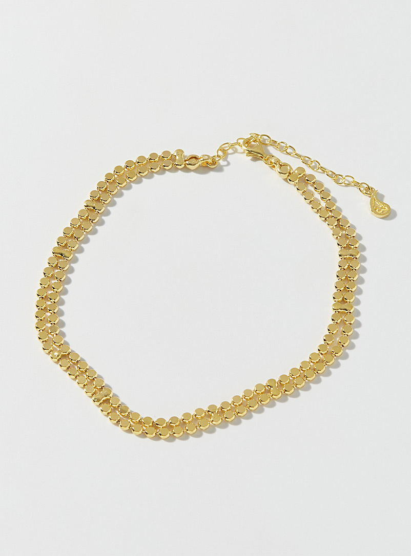 Maggoosh Assorted Golden disc bracelet for women