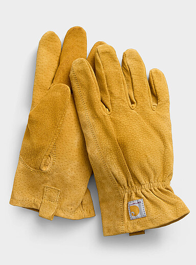 Carhartt Golden Yellow Suede worker gloves for men