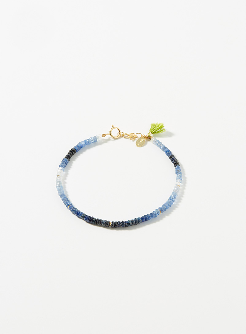 Shashi Patterned Blue Natasha bracelet for women