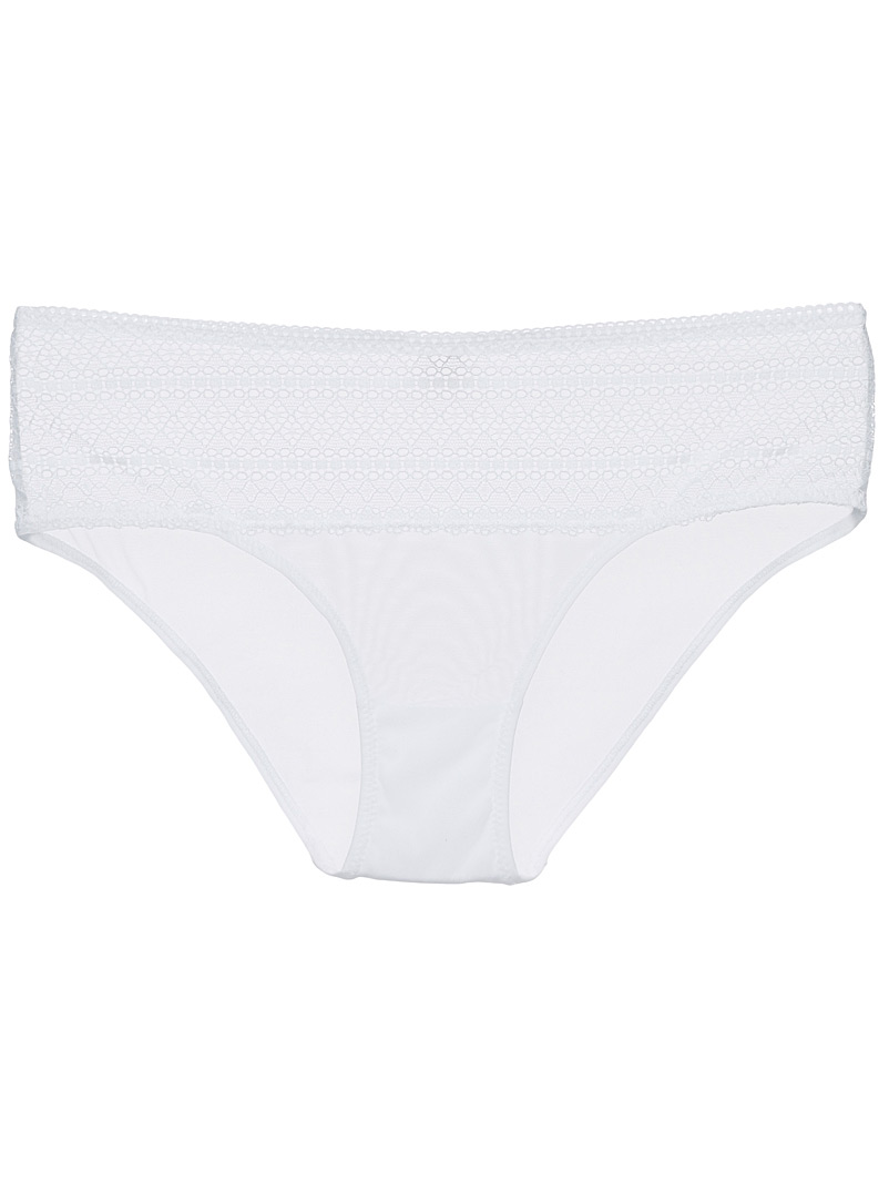 DKNY White Beautiful lace bikini panty for women