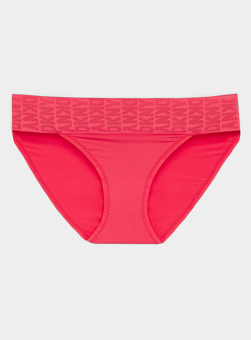 DKNY: Le bikini logo microperforé Rose pour femme