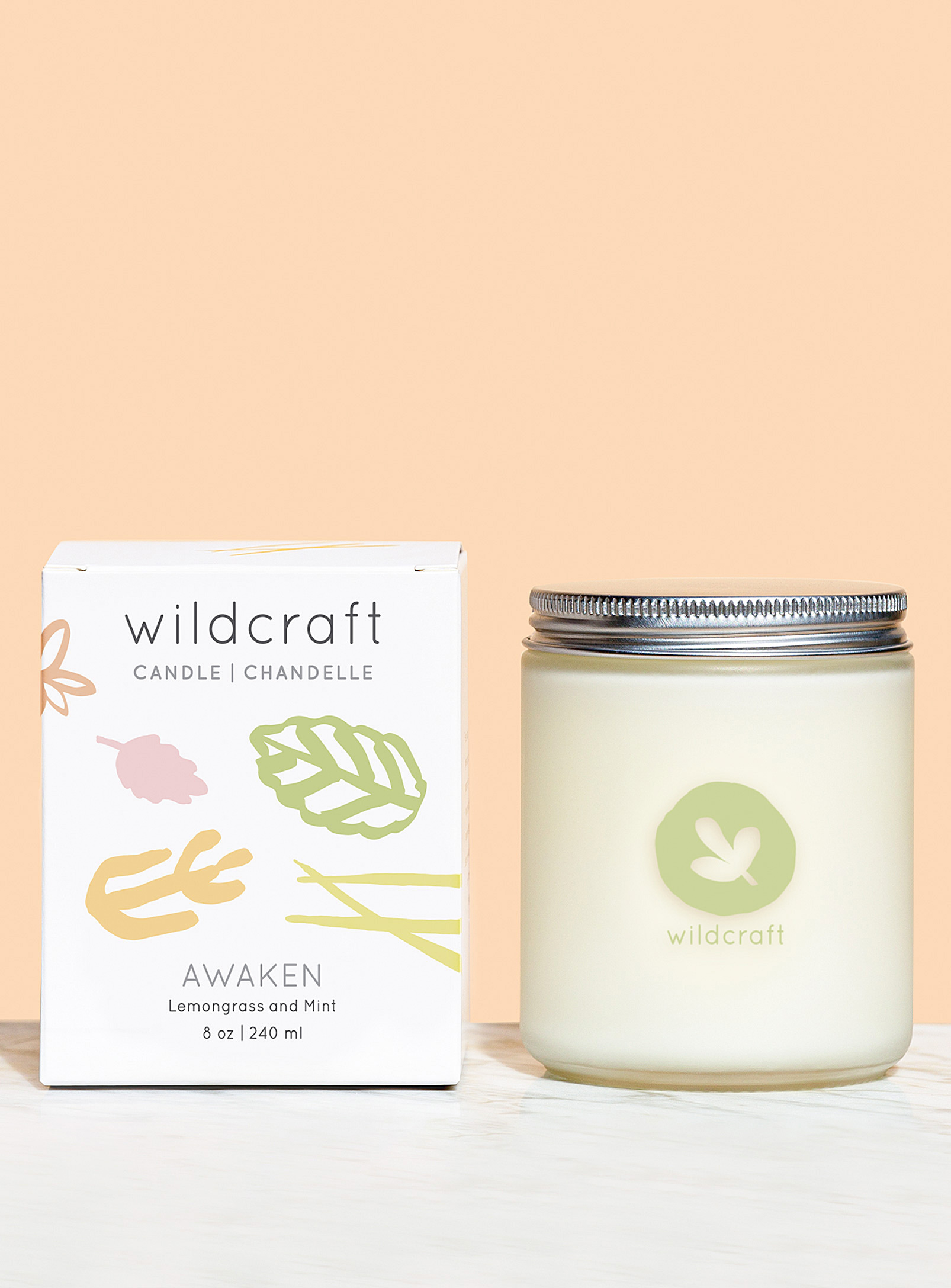 Wildcraft Care - Awaken scented candle Mint and lemongrass