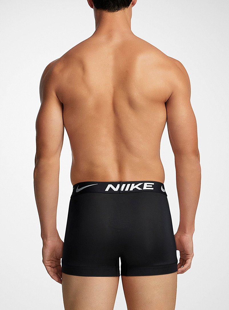 Nike Black 3" logo band trunks Dri-FIT Essential Micro 3-pack for men