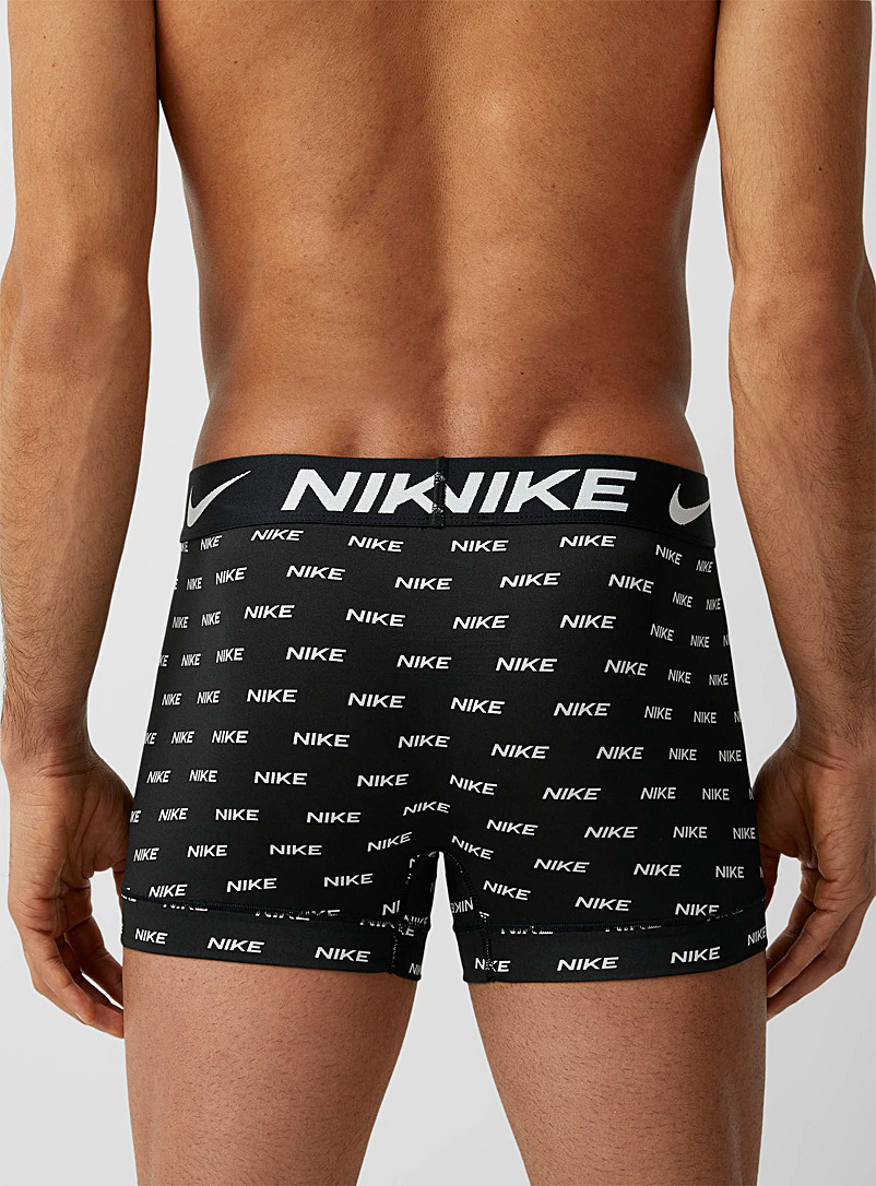 Nike: Les boxeurs courts bande logo 3 po Dri-FIT Essential Micro Emballage de 3 Noir pour homme