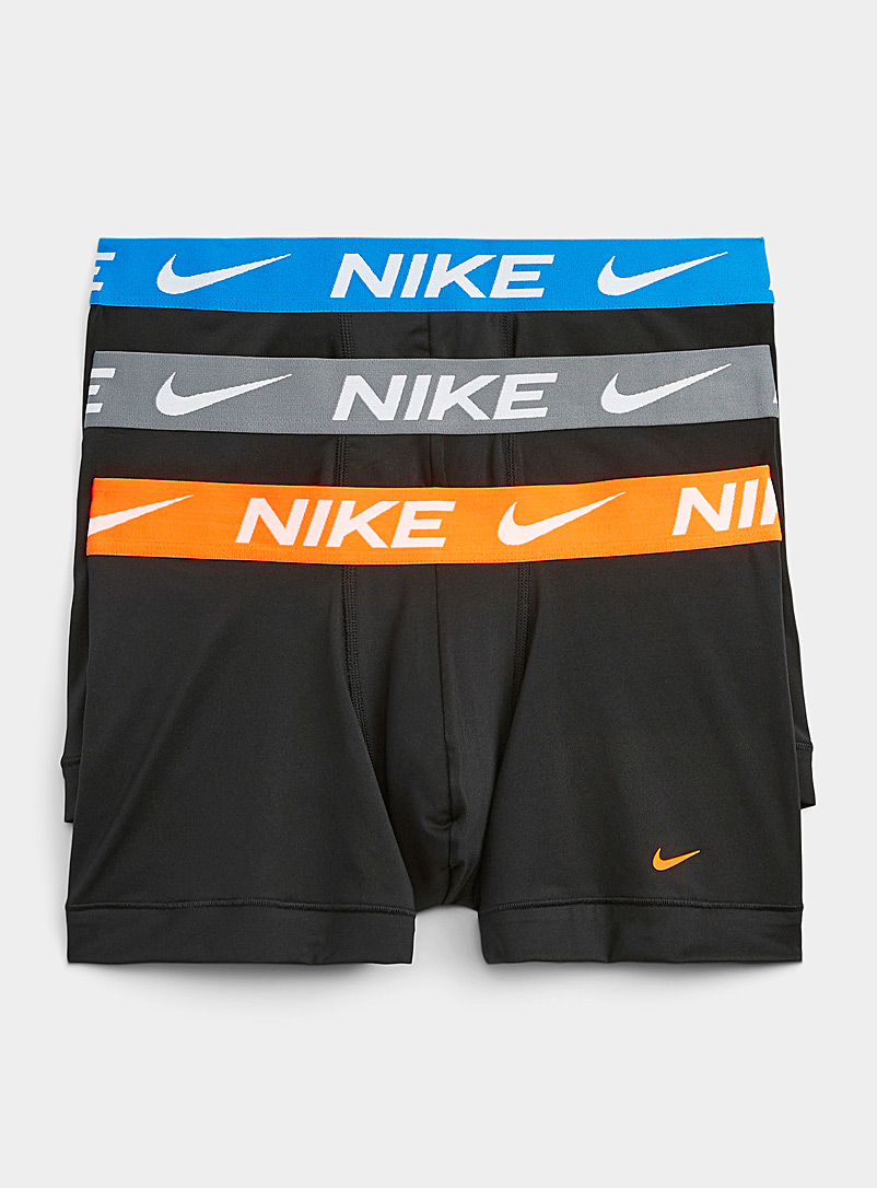 Nike Patterned Black Dri-FIT Essential Micro trunks 3-pack for men