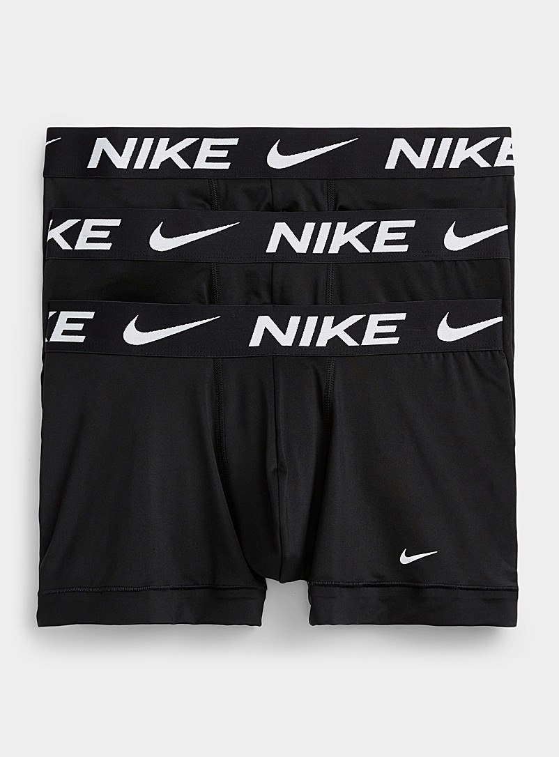Nike Black Dri-FIT Essential Micro solid boxer briefs 3-pack for men