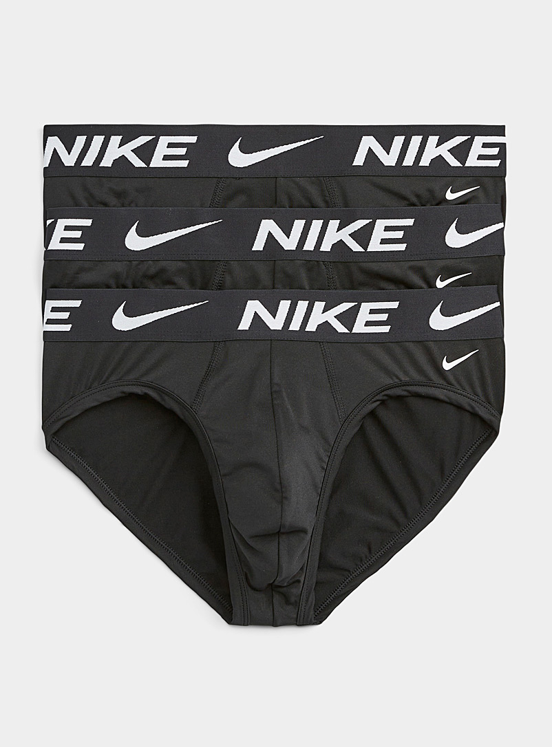 Nike: Les slips Dri-FIT Essential Micro Emballage de 3 Noir pour homme