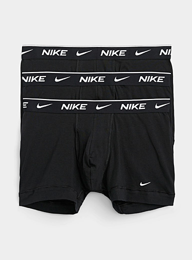 Nike 3 pack cotton stretch boxer briefs in black/navy/blue