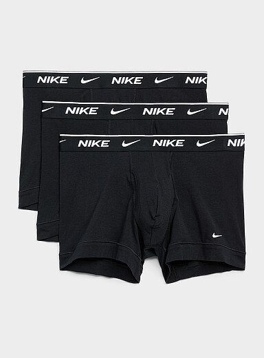 4" white-logo stretch boxer briefs Essential Cotton Stretch 3-pack