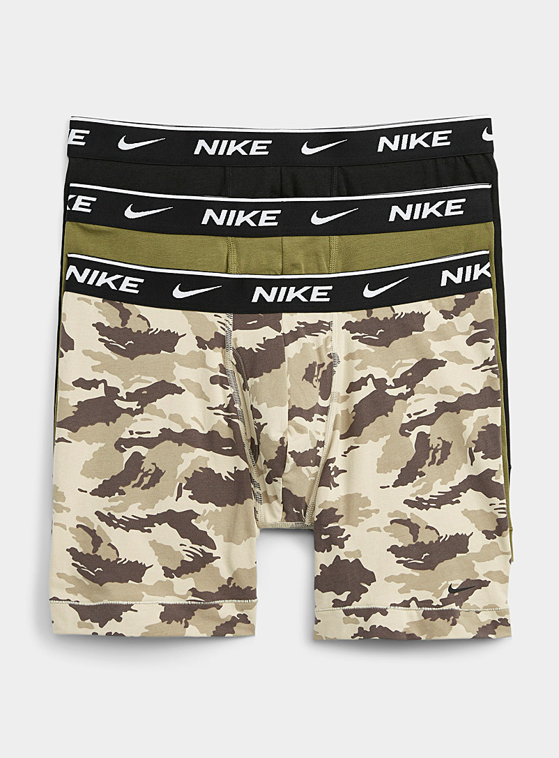 Nike Patterned Green Dri-FIT Everyday pop band boxer briefs 3-pack for men
