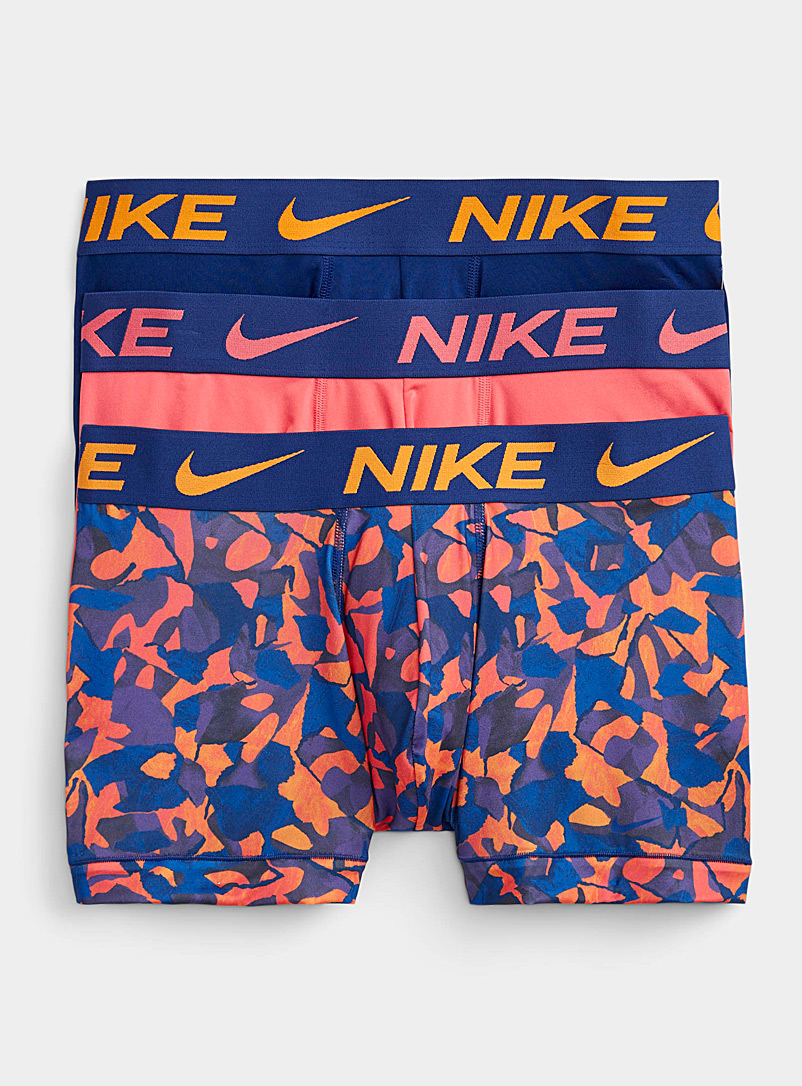Nike Patterned Blue Dri-FIT Essential Micro solid trunks 3-pack for men