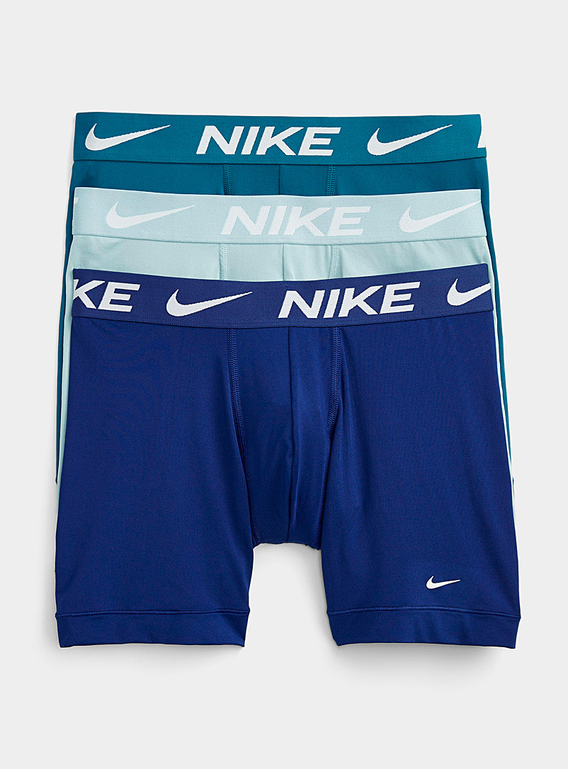 Nike Patterned Green Dri-FIT Essential Micro solid and logo boxer briefs 3-pack for men