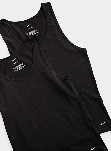 Nike: Les camisoles sous-v&ecirc;tements Dri-FIT Emballage de 2 Noir pour homme