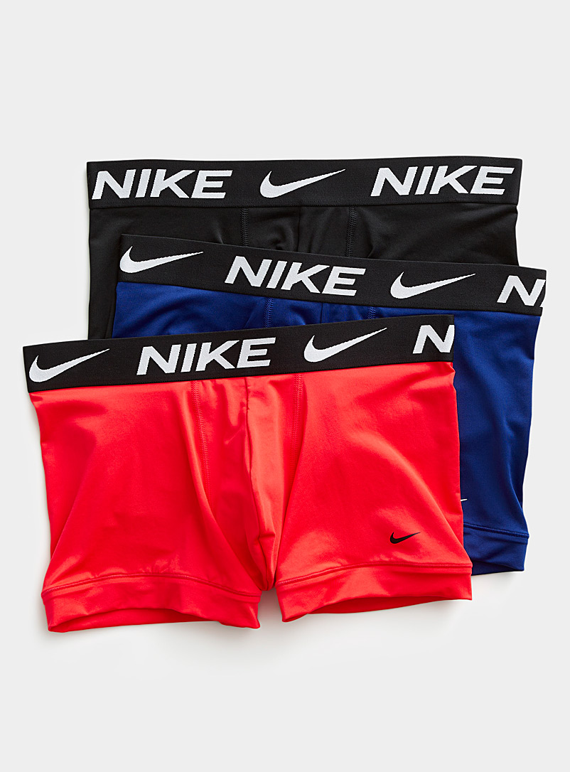 Nike: Les boxeurs courts Dri-FIT Essential Micro unis Emballage de 3 Rouge assorti pour homme