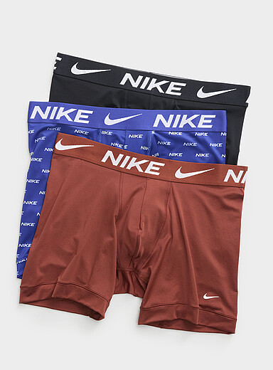 Les boxeurs longs noir/rouge/royal 6 po Dri-FIT Essential Micro Emballage de 3