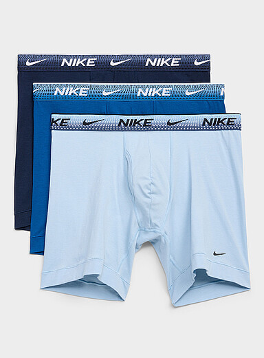 Les boxeurs longs expression de bleu 6 po Essential Cotton Stretch Emballage de 3