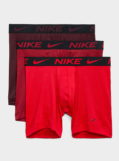 Les boxeurs longs microperfor&eacute;s rouges 6 po Elite Breathe Emballage de 3