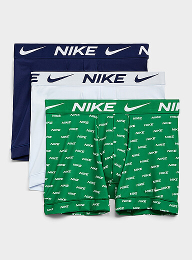 Les boxeurs longs bleu/blanc/vert 6 po Essential Micro Emballage de 3