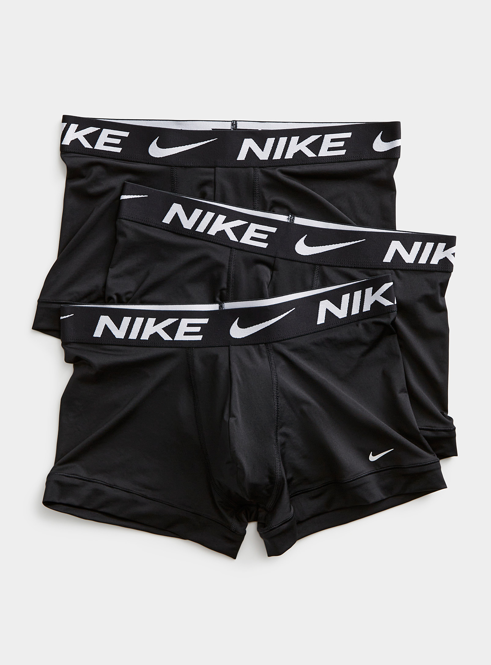 Shop Nike Dri-fit Essential Micro Trunks 3-pack In Black