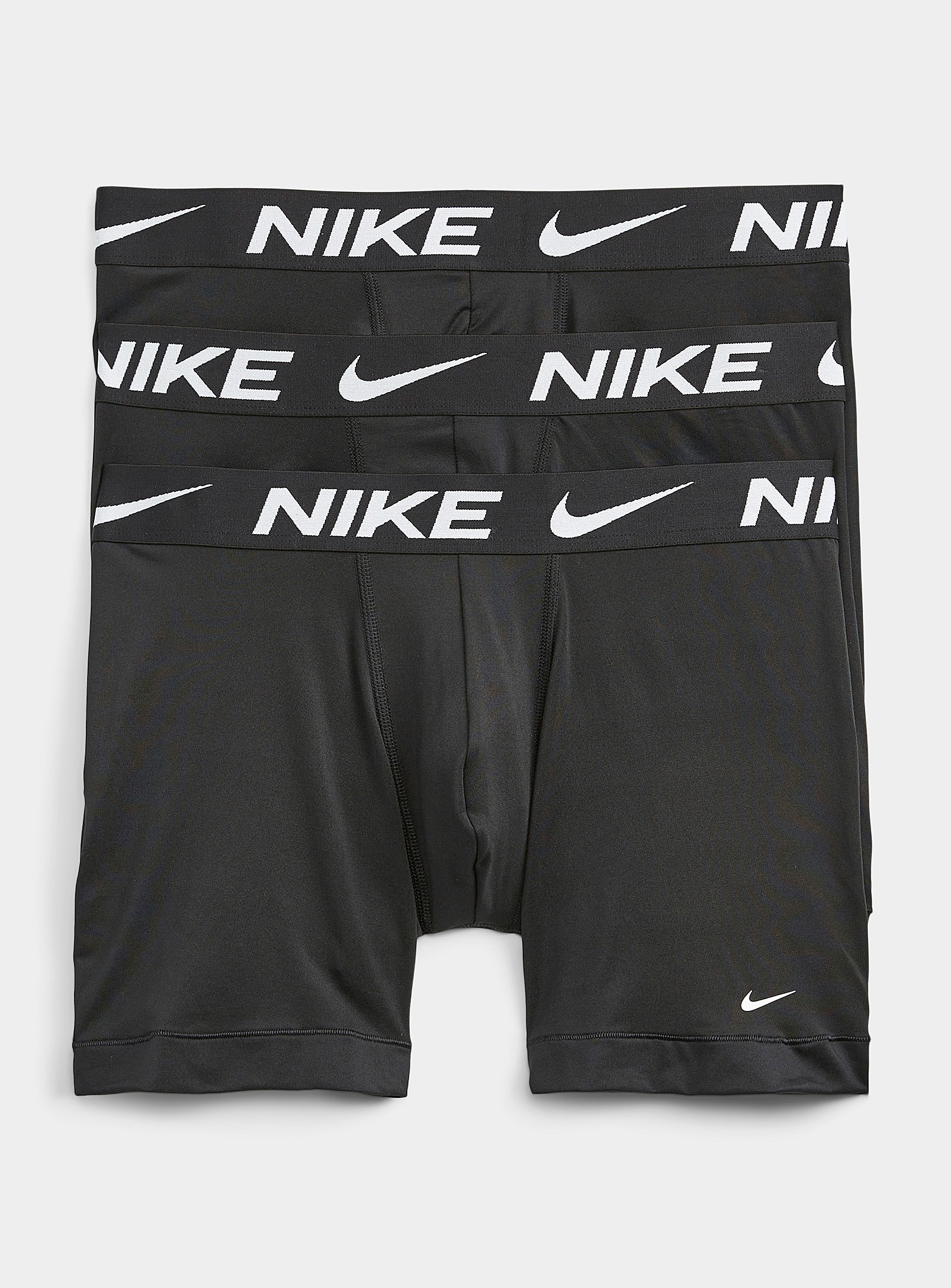 Nike Dri-fit Essential Micro Multicolour Boxer Briefs 3-pack In Black