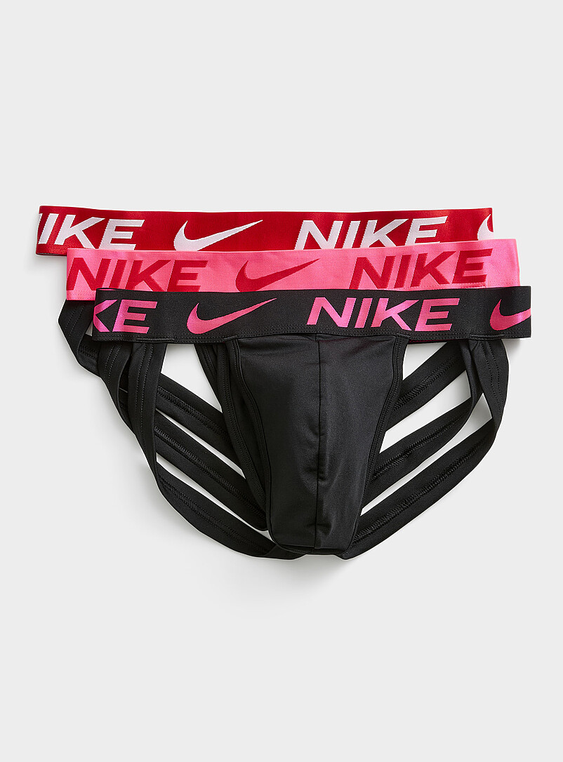 Red/pink-accent jockstraps Dri-FIT Essential Micro 3-pack product image (primary)
