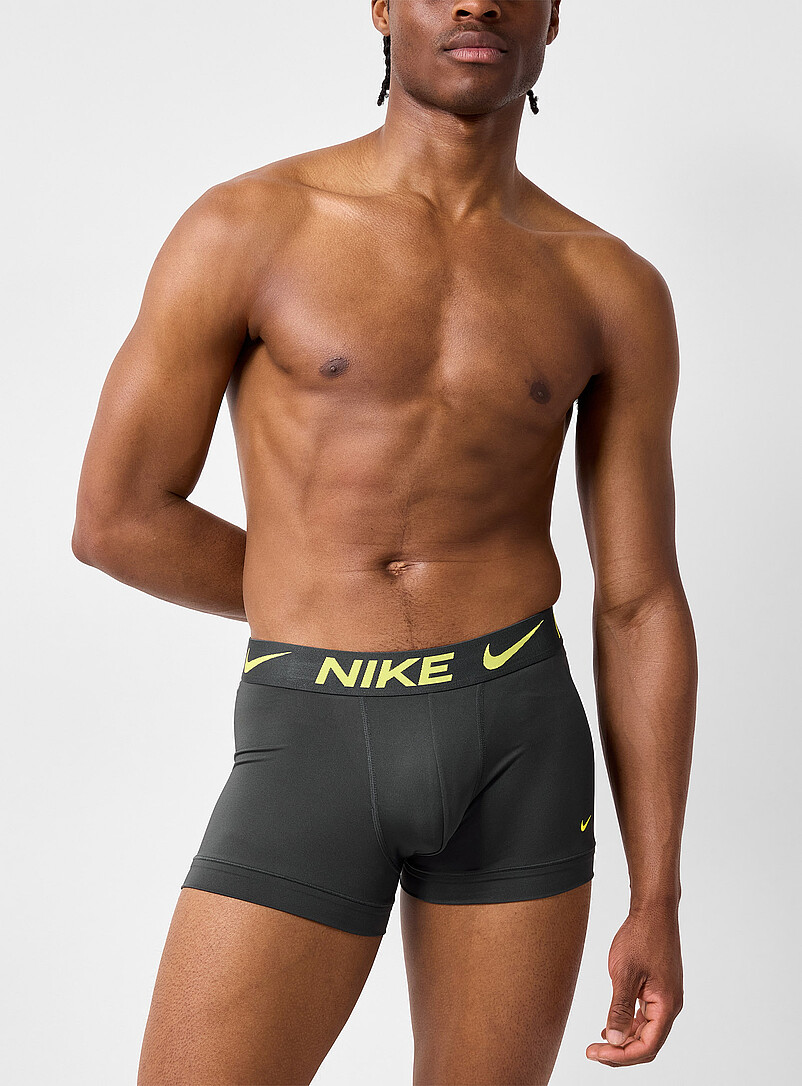 3" neon-yellow logo trunks Essential Micro 3-pack product image 2