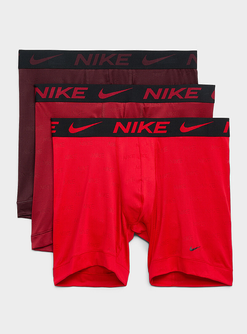 6" micro-perforated red boxer briefs Elite Breathe 3-pack product image (primary)