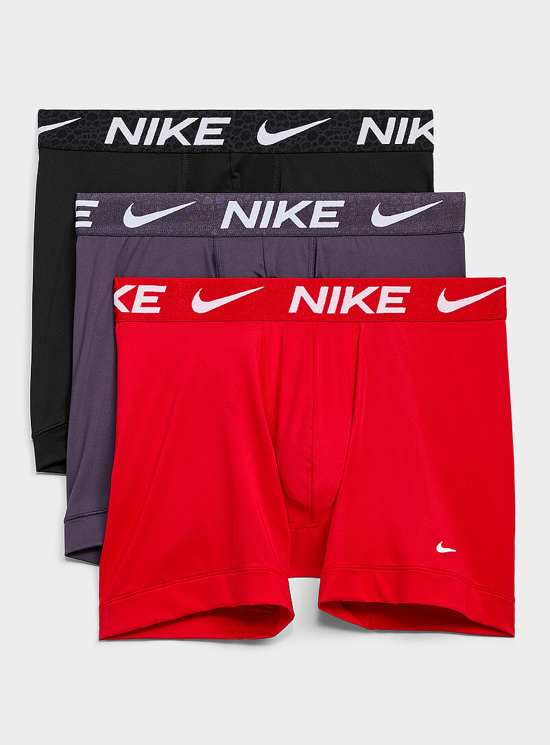 6" black/mauve/red boxer briefs Essential Micro 3-pack product image (primary)