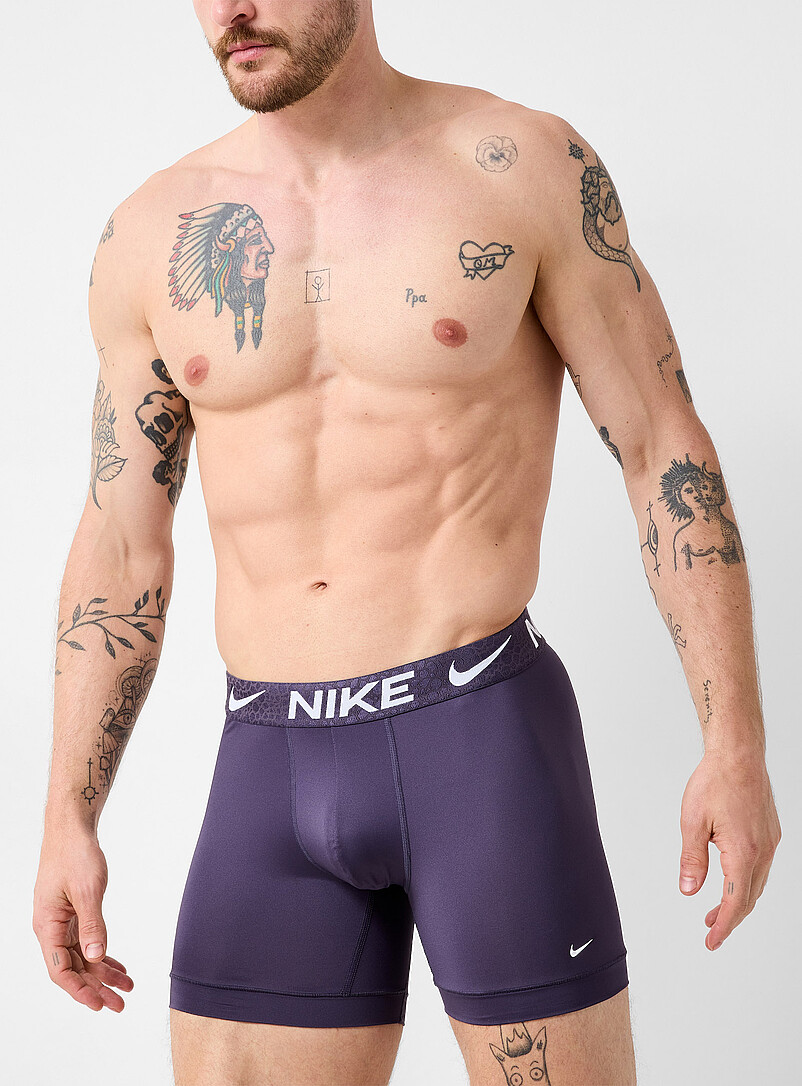 6" black/mauve/red boxer briefs Essential Micro 3-pack product image 2