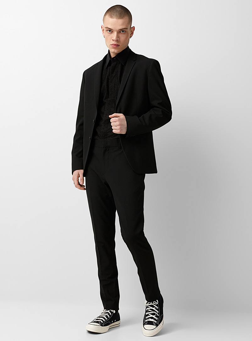 Le 31 Black Signature solid pant Milano fit - Super skinny for men