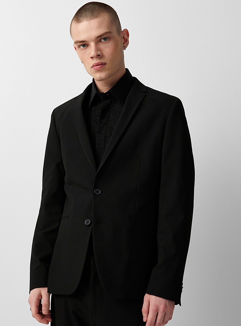 Le 31 Black Signature solid jacket Milano fit - Super skinny for men