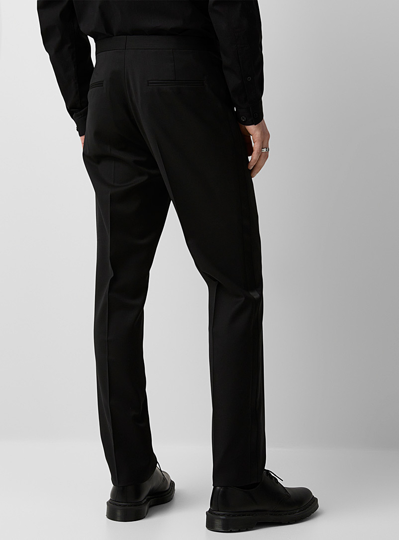 Le 31 Black Marzotto wool tuxedo pant Stockholm fit - Slim for men