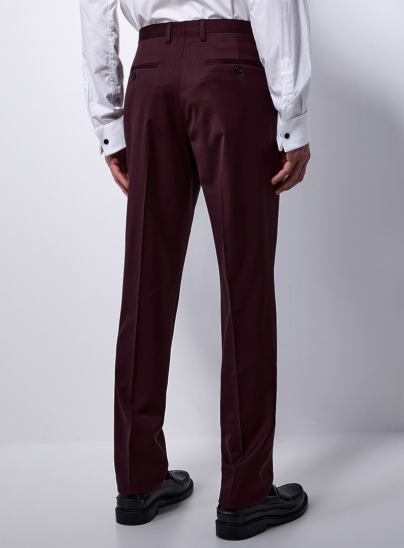 Le 31: Le pantalon essentiel extensible Tissu de laine sign&eacute; Marzotto <b>Coupe Stockholm - &Eacute;troite</b> Bleu pour homme