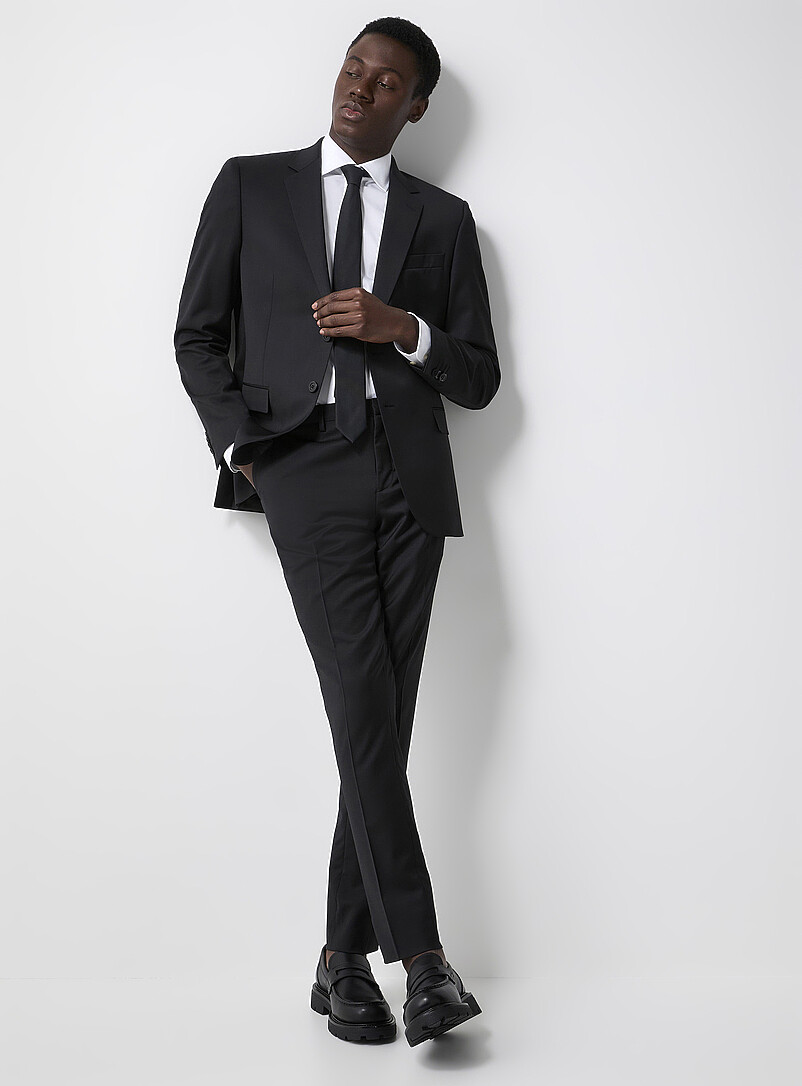 Solid stretch suit jacket Wool weave by Marzotto Stockholm fit - Slim product image 2