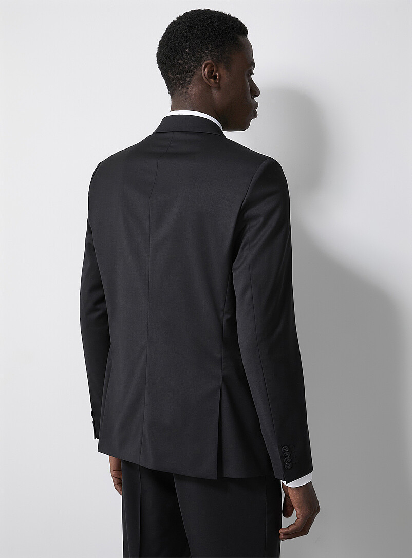 Solid stretch suit jacket Wool weave by Marzotto Stockholm fit - Slim product image 3