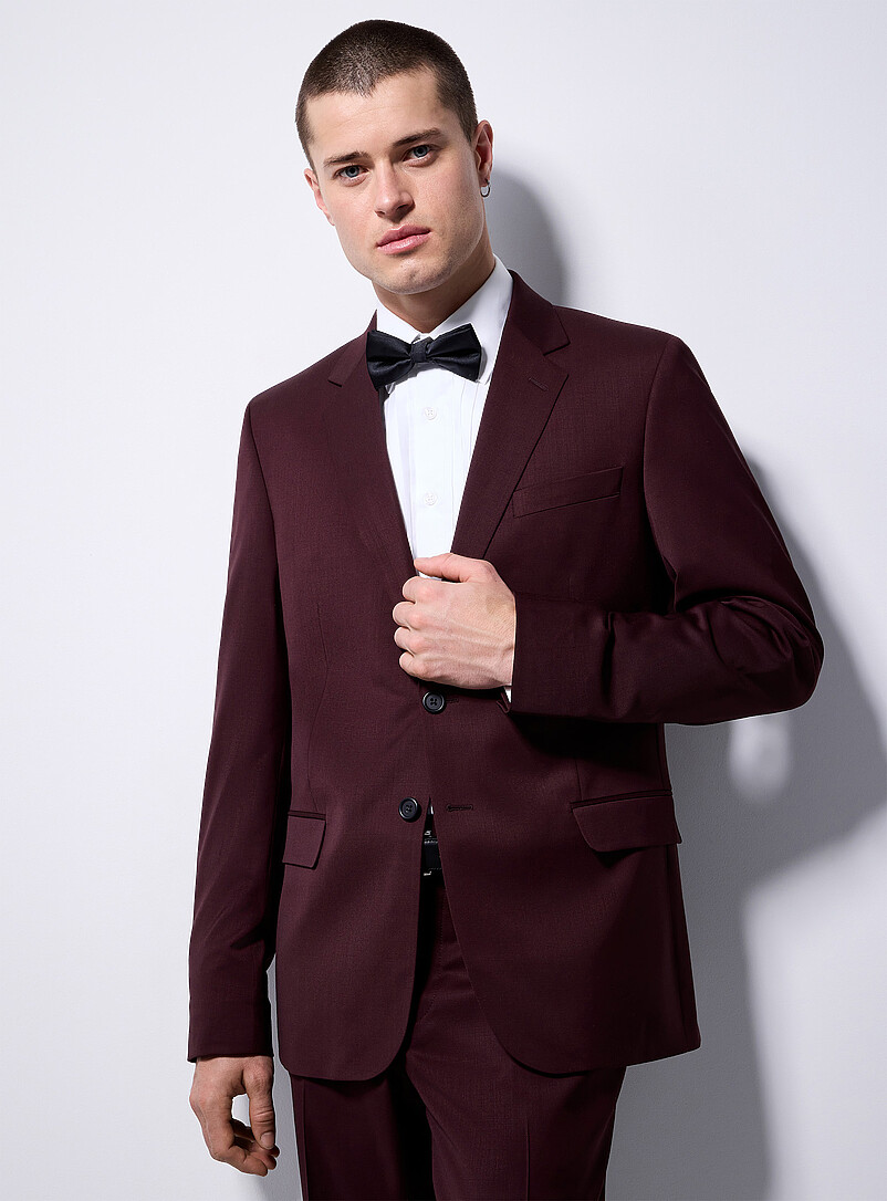 Essential Stretch Suit Jacket Wool Weave By Marzotto Stockholm Fit - Slim