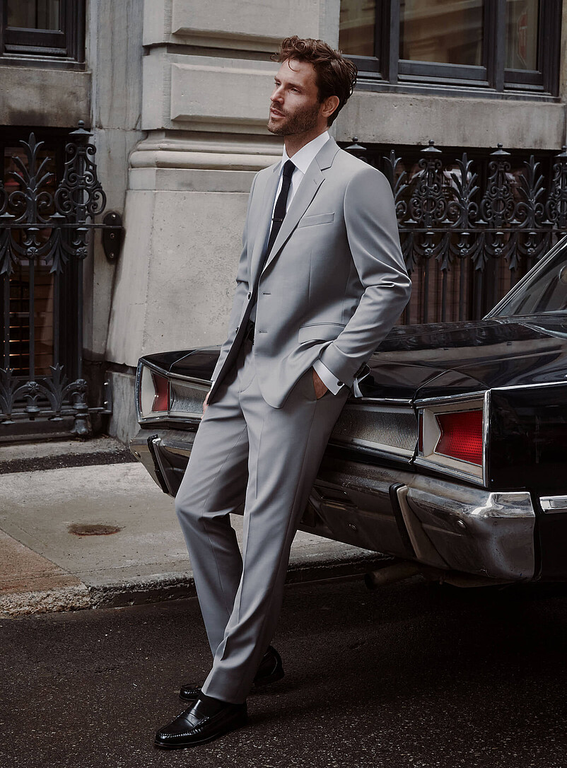 Solid Stretch Pant Wool Weave By Marzotto Stockholm Fit - Slim