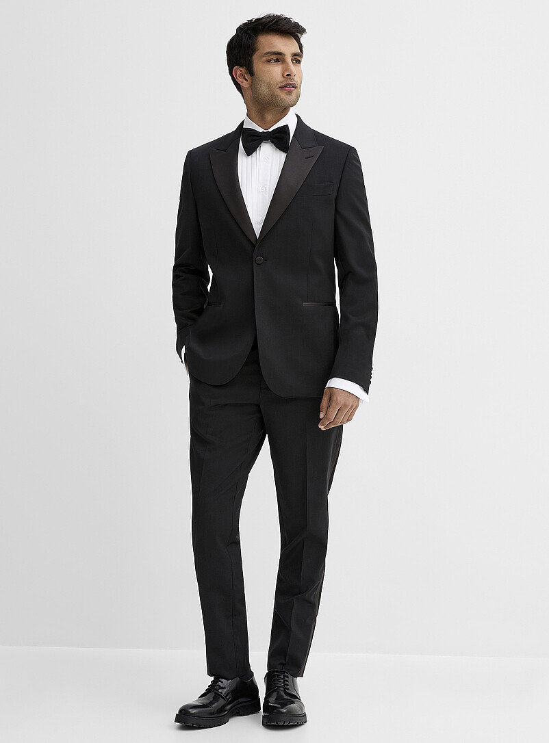 Stretch tuxedo jacket Wool weave by Marzotto Stockholm fit - Slim product image 3