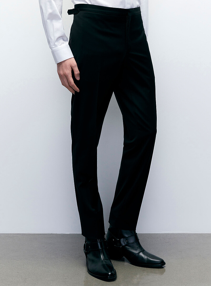 Stretch tuxedo pant Wool weave by Marzotto Stockholm fit - Slim product image 2