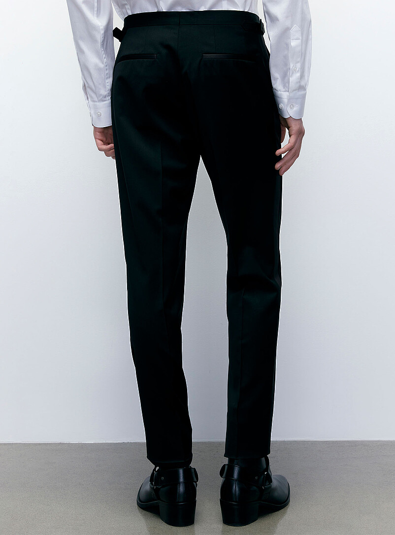 Stretch tuxedo pant Wool weave by Marzotto Stockholm fit - Slim product image 3