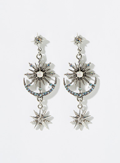 Long celestial earrings